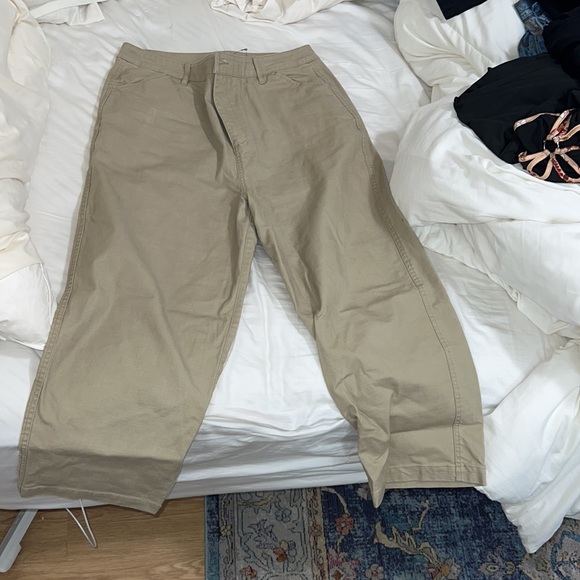 ASOS petite Straight leg tan trouser sz 12 - Picture 2 of 4